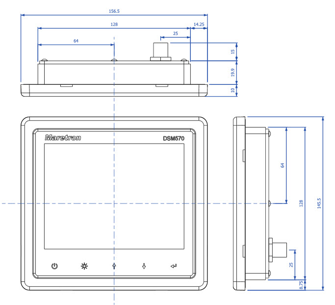 DSM570-01  Multifunktionsdisplay för N2K från Maretron - 2
