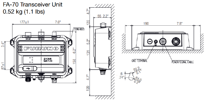 Furuno FA-70 Klass B+ AIS-Transponder - 3