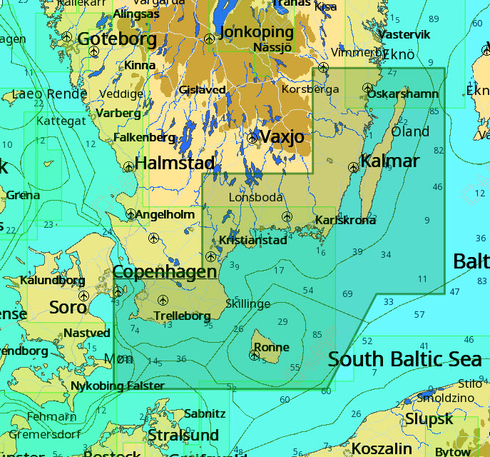 C-MAP Figelholm - Malmö M270,  MAX Sjökort