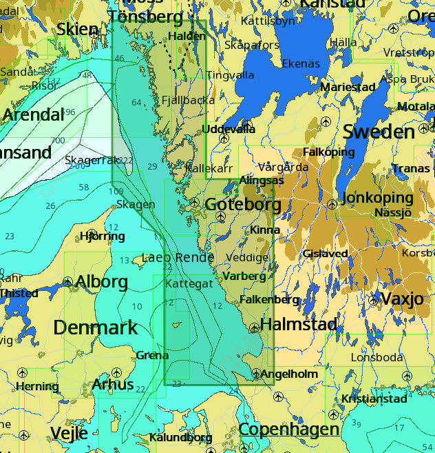 C-MAP Höganäs - Fredrikstad M271,  MAX Sjökort