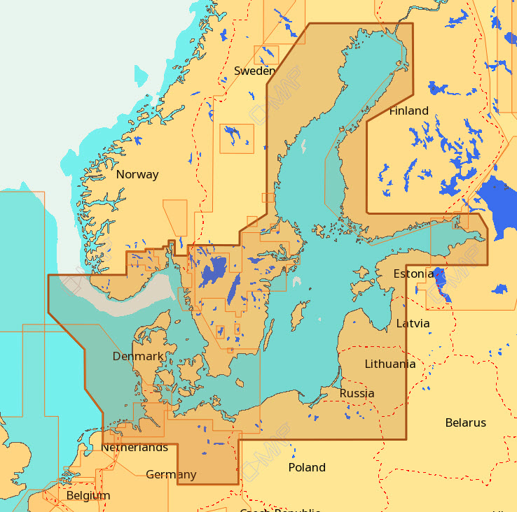 C-MAP Baltic Sea - Danmark,  M299 MAX Sjökort