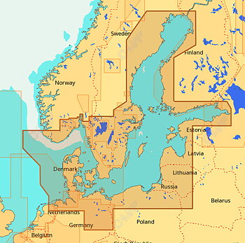 C-MAP Baltic Sea - Danmark,  M299 MAX Sjökort