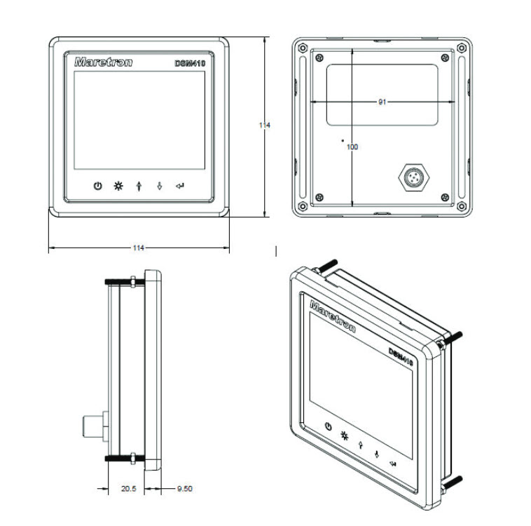 DSM410-01  Multifunktionsdisplay för N2K - 6