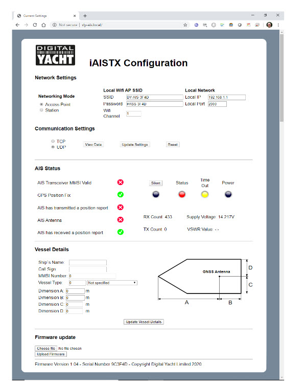 Digital Yacht iAISTX AIS transponder med GV30 VHF och GPS kombiantenn . - 4
