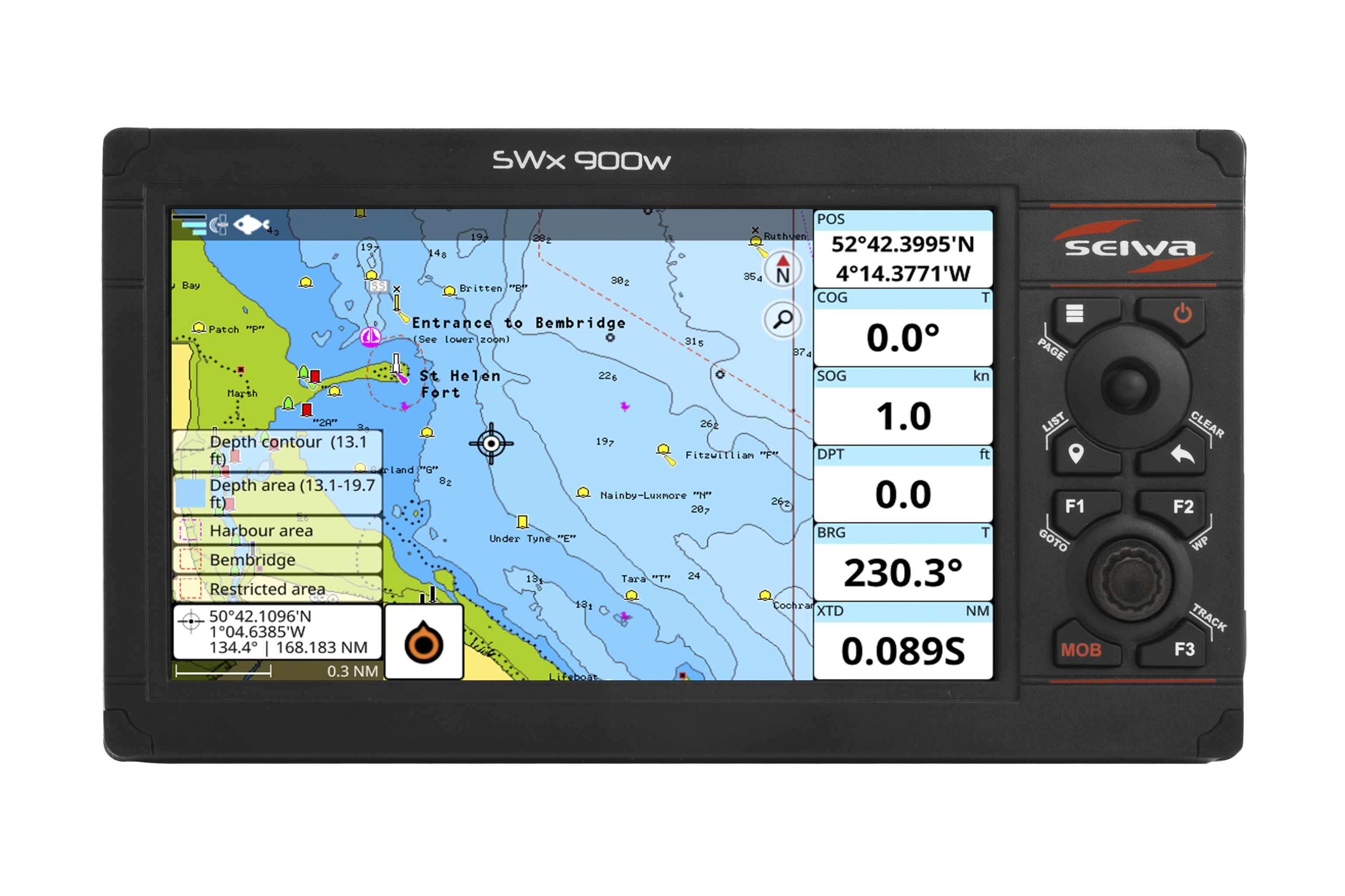 Seiwa SWx 900w N2K Plottermed pekskärm och knappar - 2