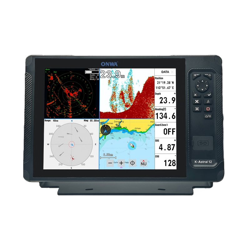 Onwa K-Astral 8-serie 8" plotter NMEA2000  knappar, pekskärm och inbyggd GPS.  - 2