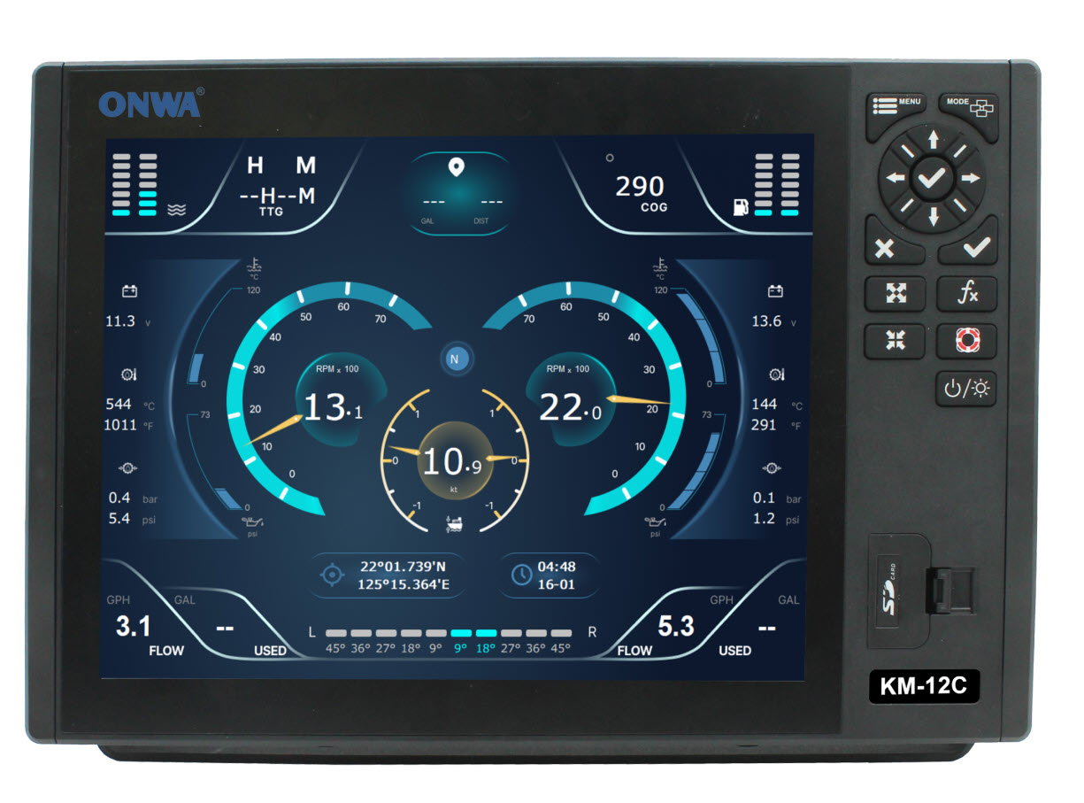 KM-12 12" Plotter  från Onwa NMEA2000 - 5