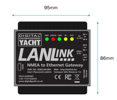 Digital Yacht LANLink, NMEA-Ethernet Gateway - 5