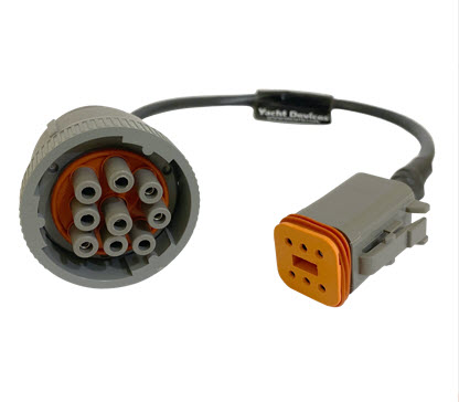 Caterpillar rund 9-pin adaptorkabel till YDEG-04 från Yacht Devices