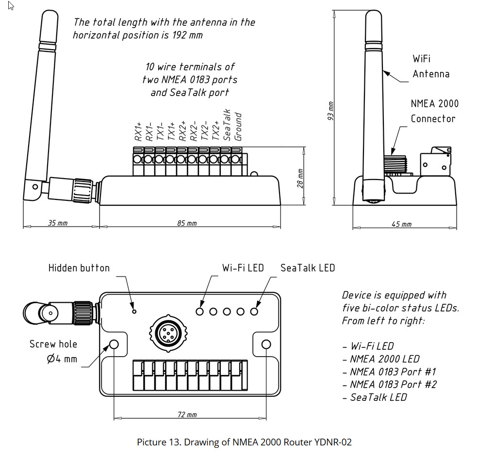 YDNR-02N NMEA2000 WiFi Router från Yacht Devices - 6