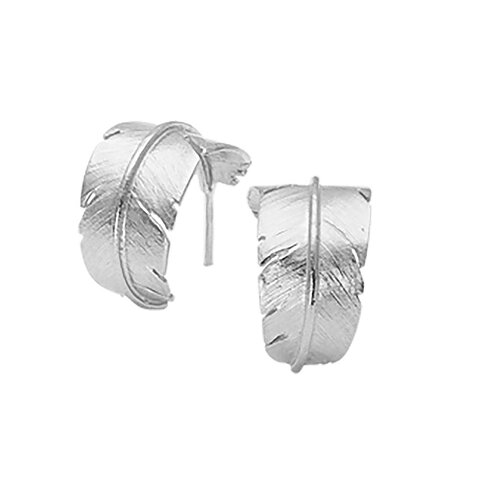 Fjäderörhängen silver