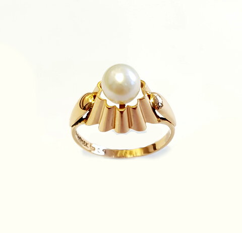 Pärlring 18 k 