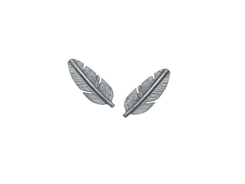 Fjäderörhängen  silver