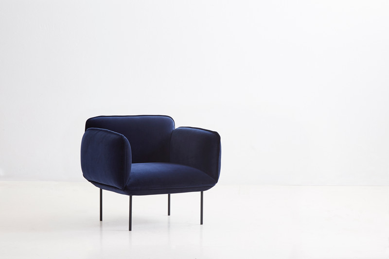 Woud-lounge-fåtölj -Nakki-sammet - 4