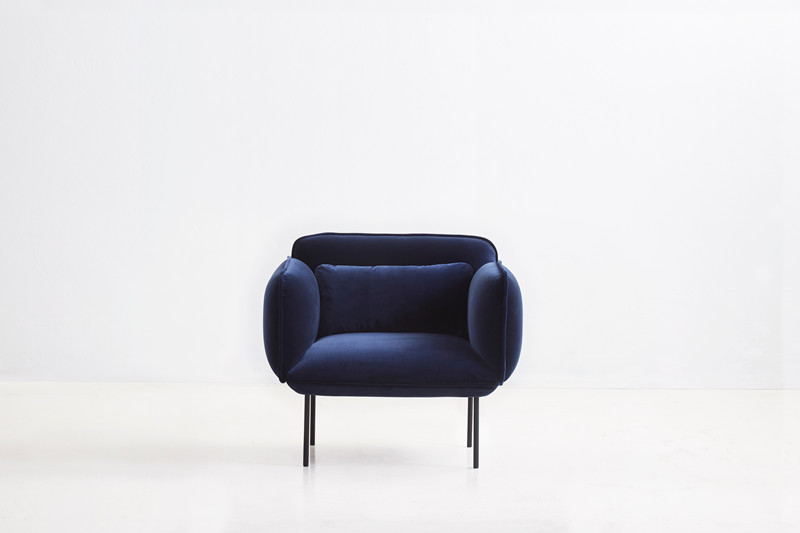 Woud-lounge-fåtölj -Nakki-sammet - 2