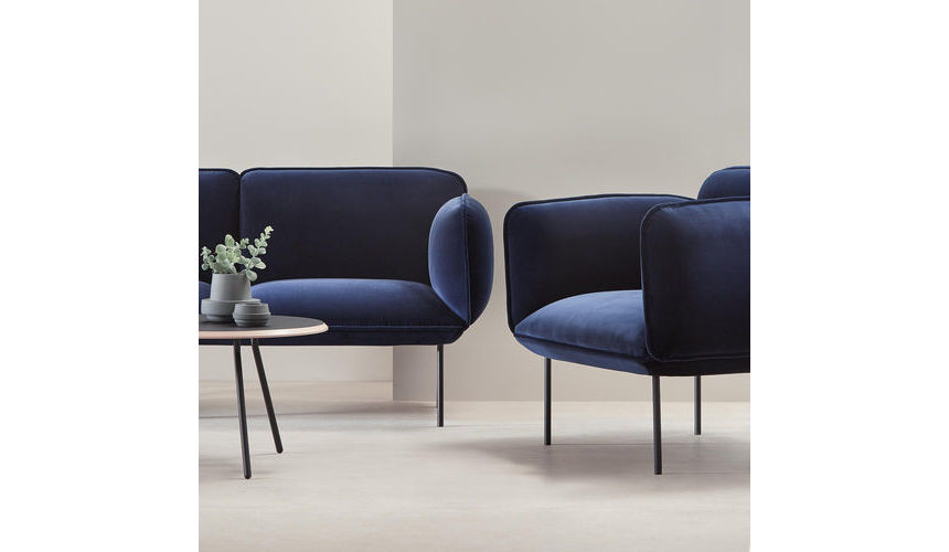 Woud-lounge-fåtölj -Nakki-sammet - 3