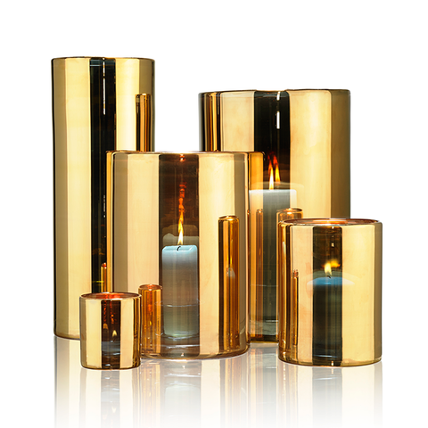 Skogsberg & Smart Hurricane lamp medium guld