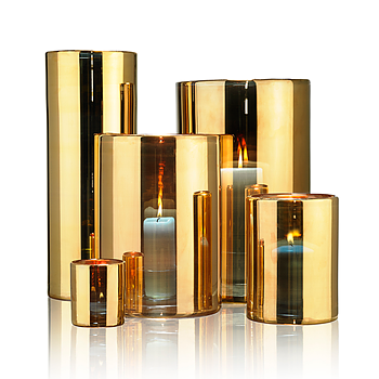 Skogsberg & Smart Hurricane lamp medium guld