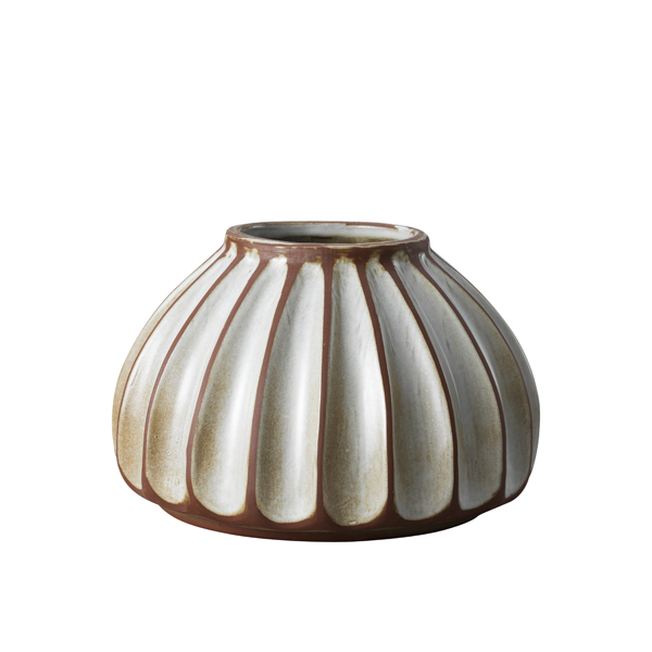 Sthål-Salon-rund vas -Putty - 2