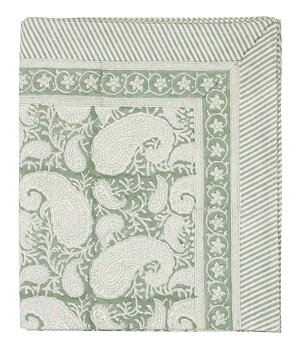 Chamois-big paisley-duk sea foam, 150x350 cm 