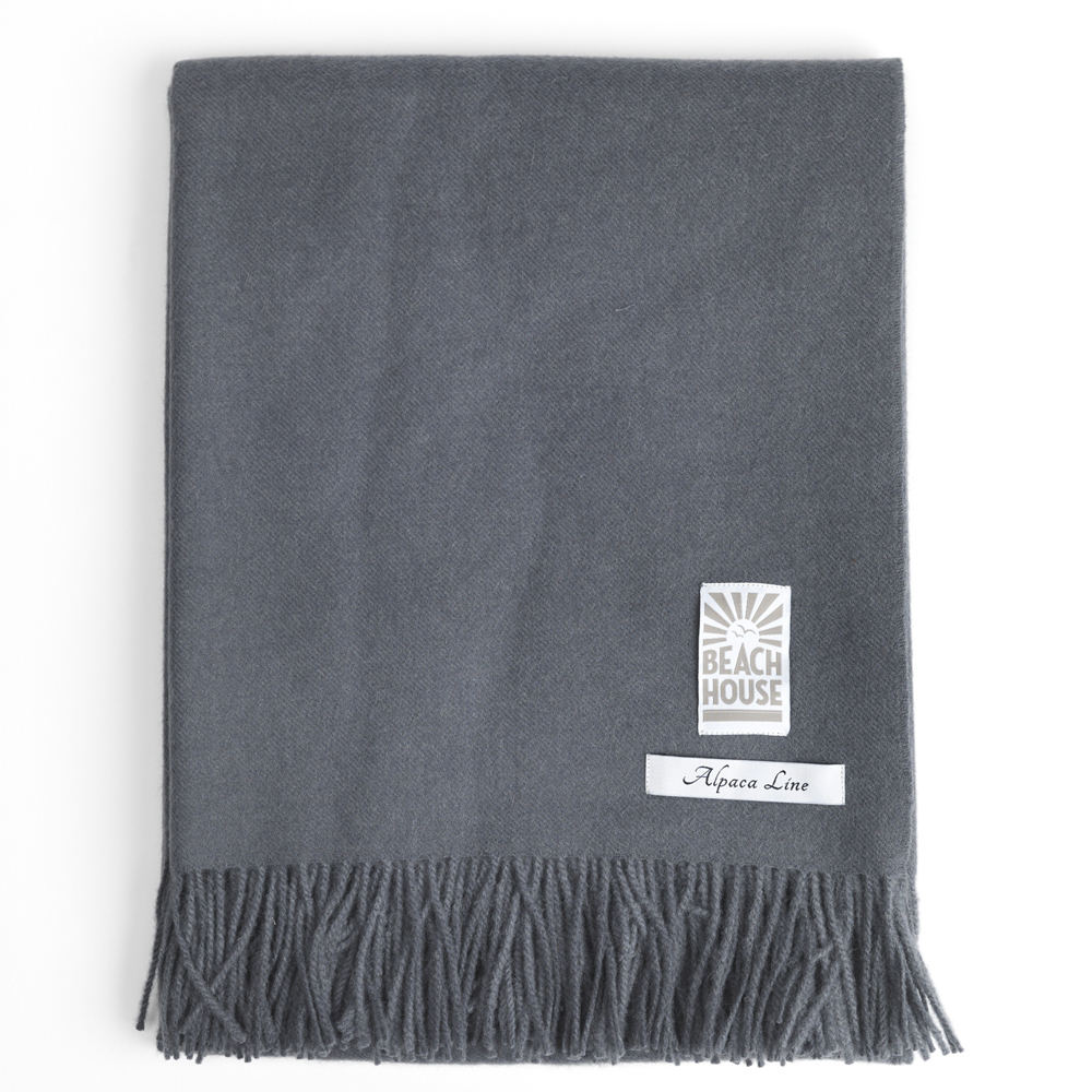 BeachHouse pläd babyAlpaca -smoke