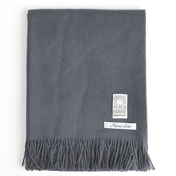 BeachHouse pläd babyAlpaca -smoke
