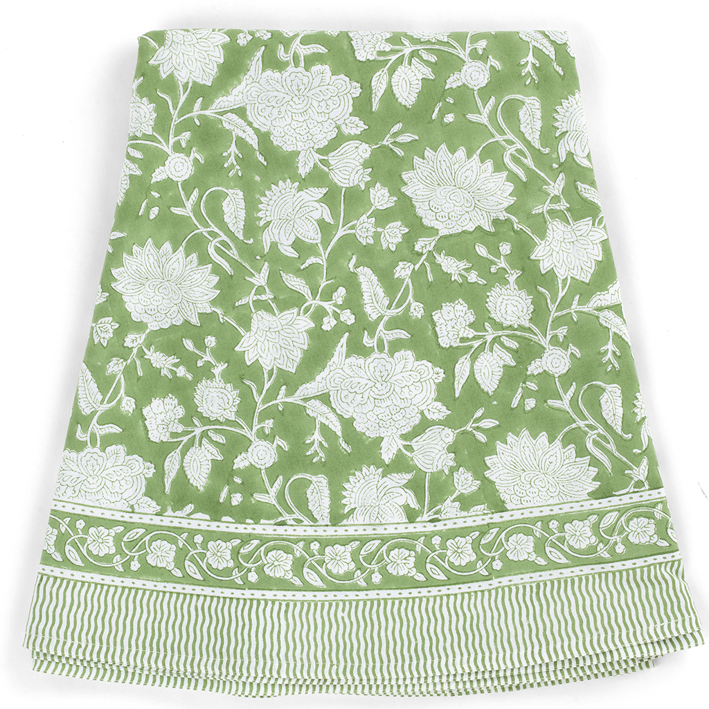 Chamois-rund bomullsduk-Indian Rose, 160 cm  - 4