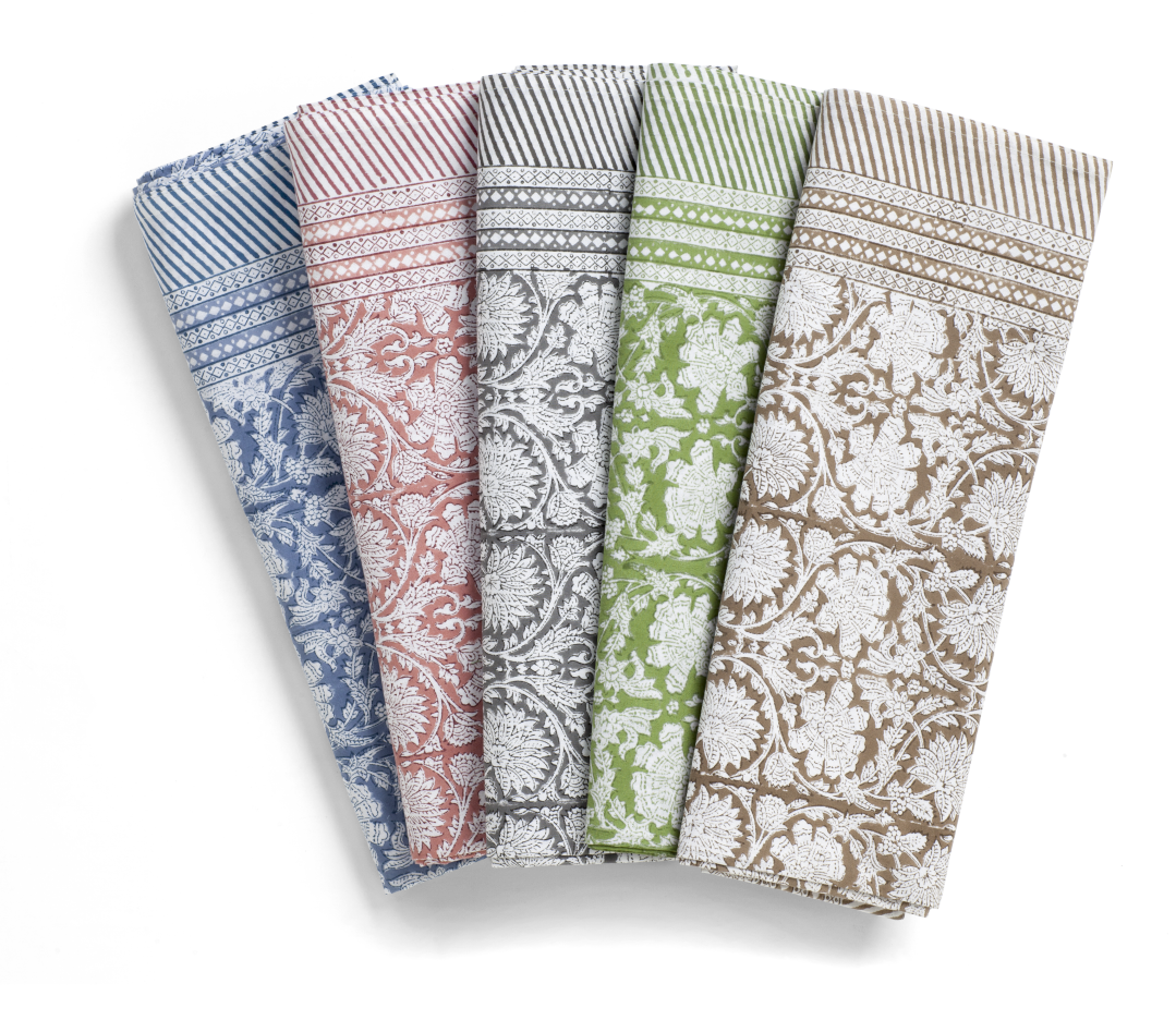 Chamois-bomullsduk-paradise-navy-marinblå - 6