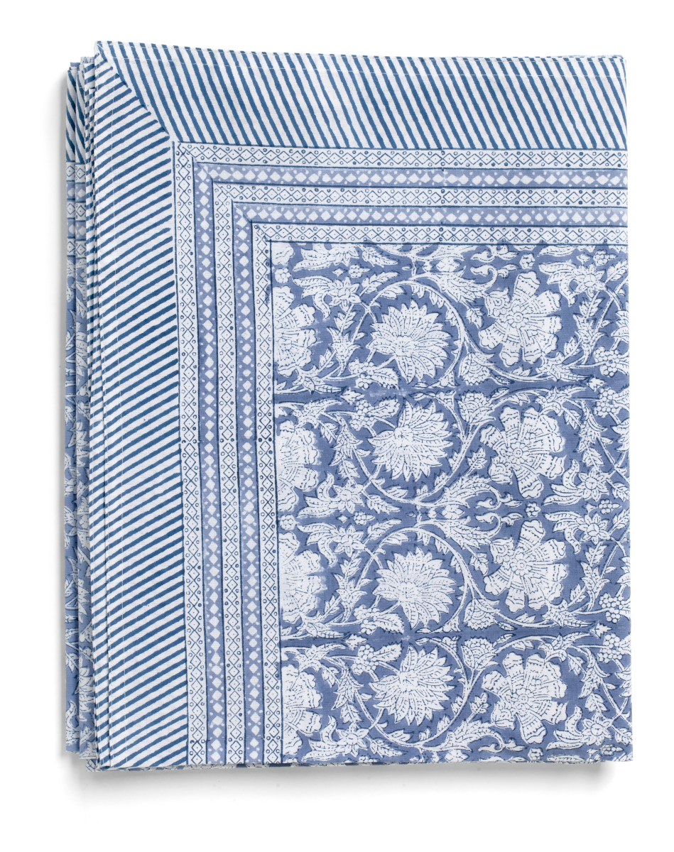 Chamois-bomullsduk-paradise-navy-marinblå - 5