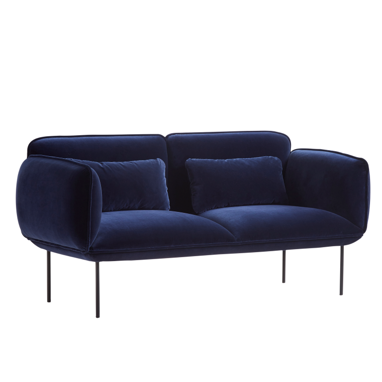 Woud-soffa , Nakki, 2-sits,sammet