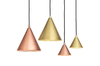 Örsjö taklampa Tratten,mässing