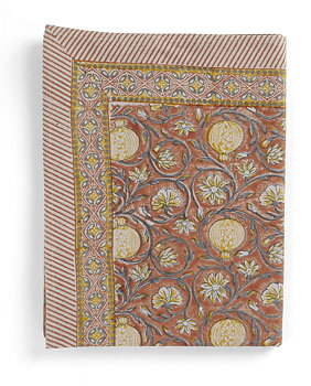 Chamois-bomullsduk Tangier pomegranate-duk- dusty red