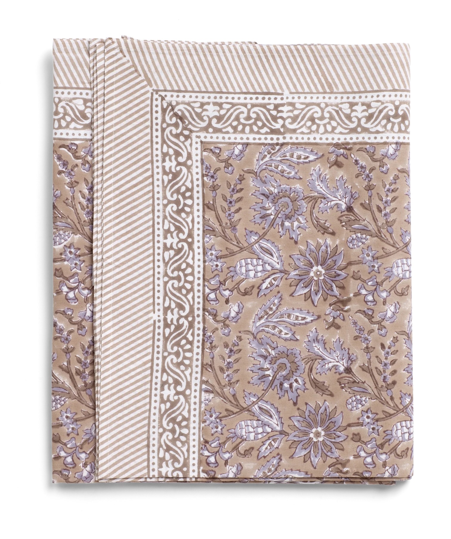 Chamois-bomullsduk-indian summer-beige/lavender