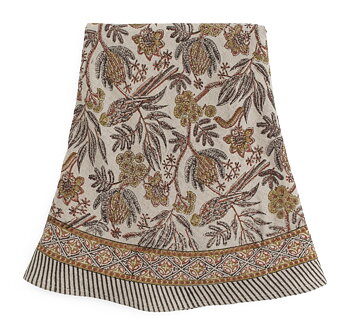 Chamois-rund linneduk-Parrot-Peach