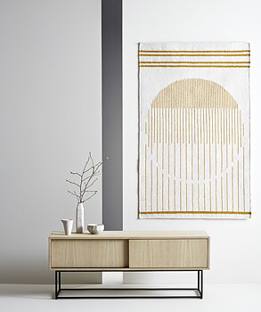 Woud-sidobord ,Virka låg-vitpigmenterad