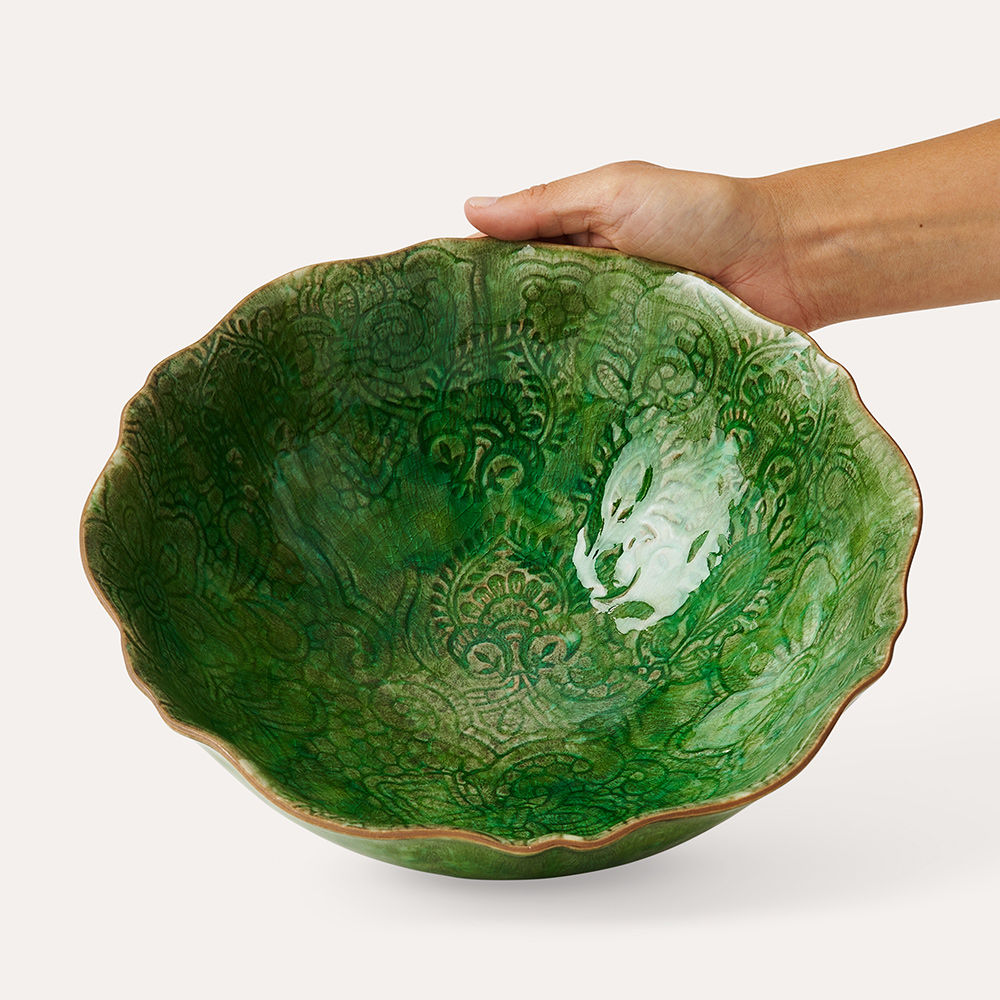 Sthål- Arabesque -skål 26cm-salladsskål  - 8