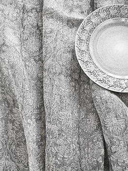 Chamois-linneduk-paradise -steel grey 170x270 cm 