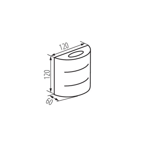 Kanlux Upp och Ner Väggarmatur REFAZI LED 6W IP54 IK08 4000K grafit - 4