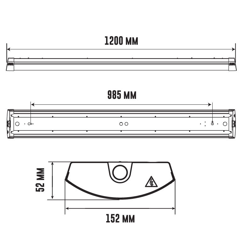 DESIGNLIGHT L25-1200S IP44 Industriarmatur Liny 3000/4000K ställbar effekt sensor - 2