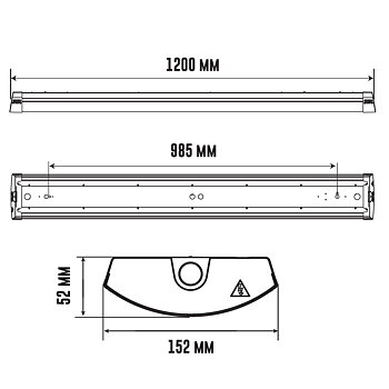 DESIGNLIGHT L25-1200S IP44 Industriarmatur Liny 3000/4000K ställbar effekt sensor