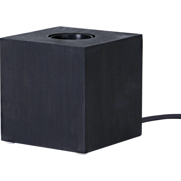 STAR TRADING Kub E27 Lampfot Svart