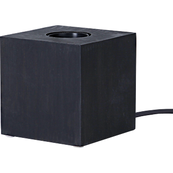 STAR TRADING Kub E27 Lampfot Svart