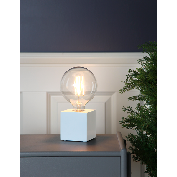 STAR TRADING Kub E27 Lampfot Vit - 2