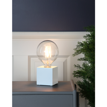 STAR TRADING Kub E27 Lampfot Vit