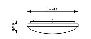 KANLUX Plafond Sanvi 21W IP44 3000K/ 4000K 