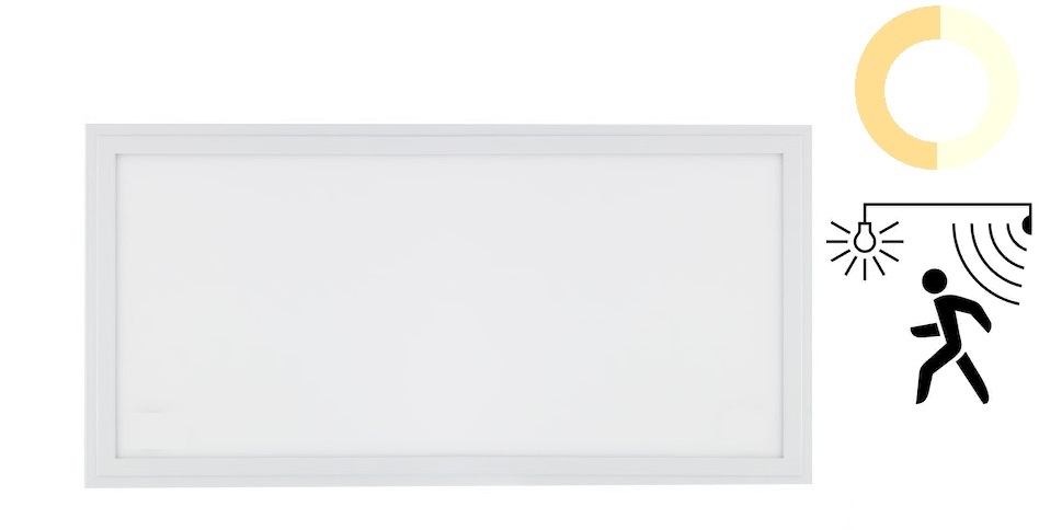 LED Panel 22W 60x30 Rörelsesensor/grundljus Dim 3000/4000K