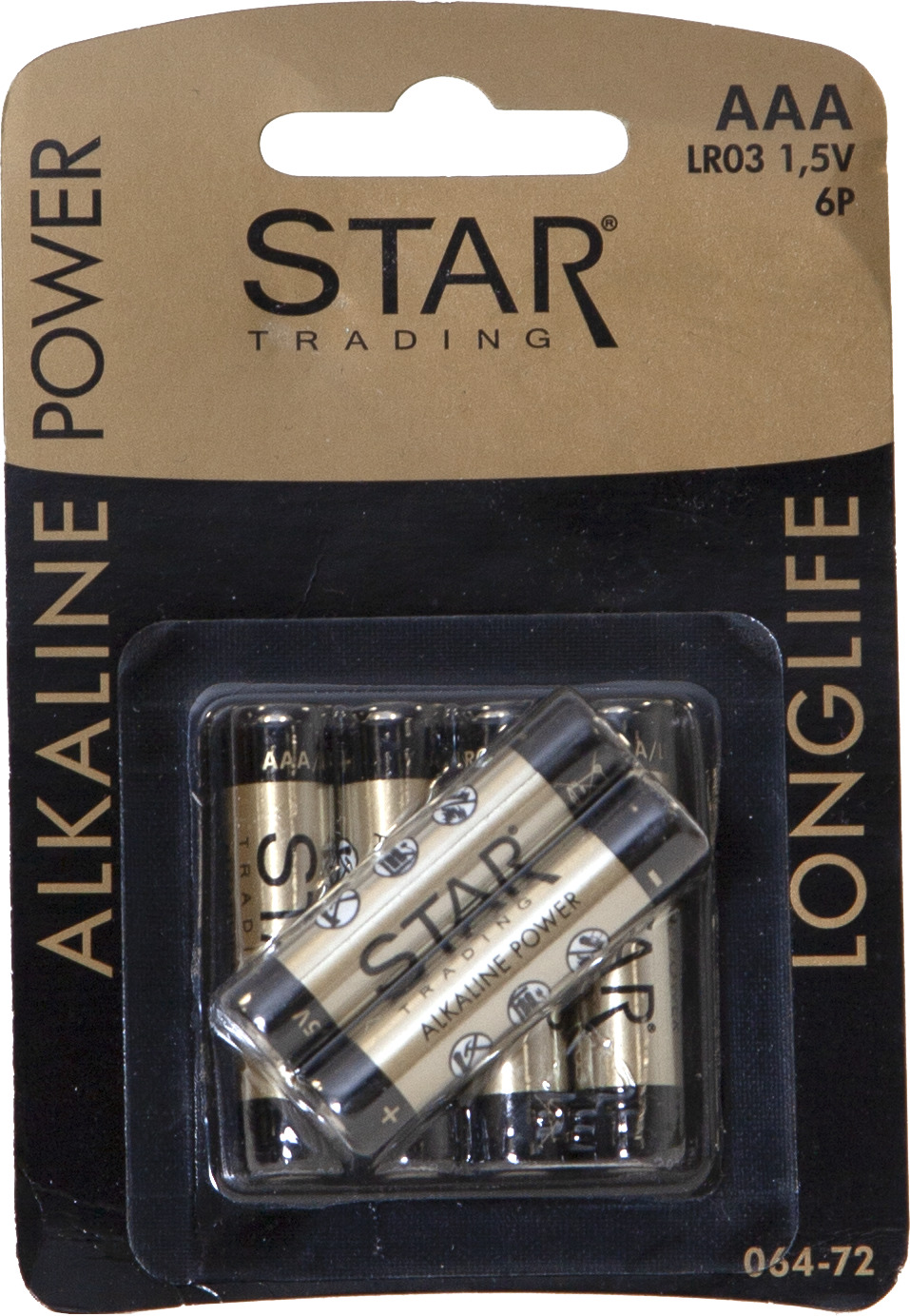 STAR TRADING Batteri AAA 1,5V 6-pack - 2