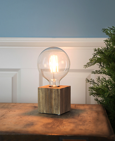 STAR TRADING Kub E27 Lampfot&nbsp;Brun - 2
