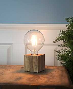STAR TRADING Kub E27 Lampfot&nbsp;Brun