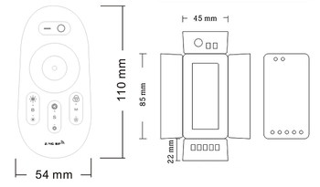 Styrning 2,4GHz LED list RGBW